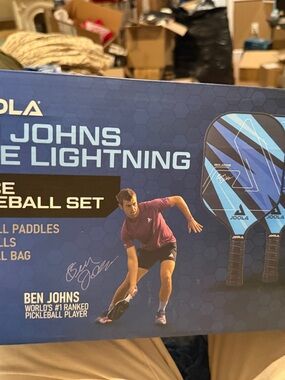 JOOLA Ben Johns Blue Lightning Pickleball Set - Blue & Black